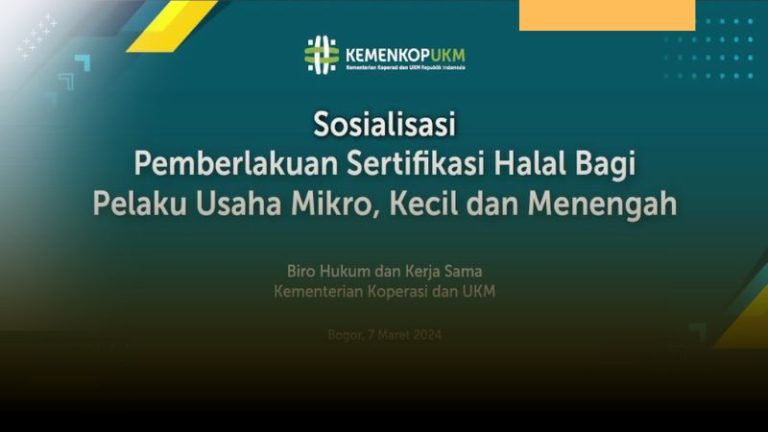 Pemberlakuan Sertifikat Halal Bagi Pelaku Usaha Mikro, Kecil, dan Menengah